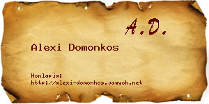 Alexi Domonkos névjegykártya