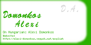 domonkos alexi business card